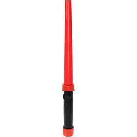 Nightstick LED Traffic Wand has a red wand and formed handle for comfort